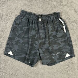 YoungLA 146 Sprint Shorts Black Camo Workout Gym Running Shorts Men’s Small